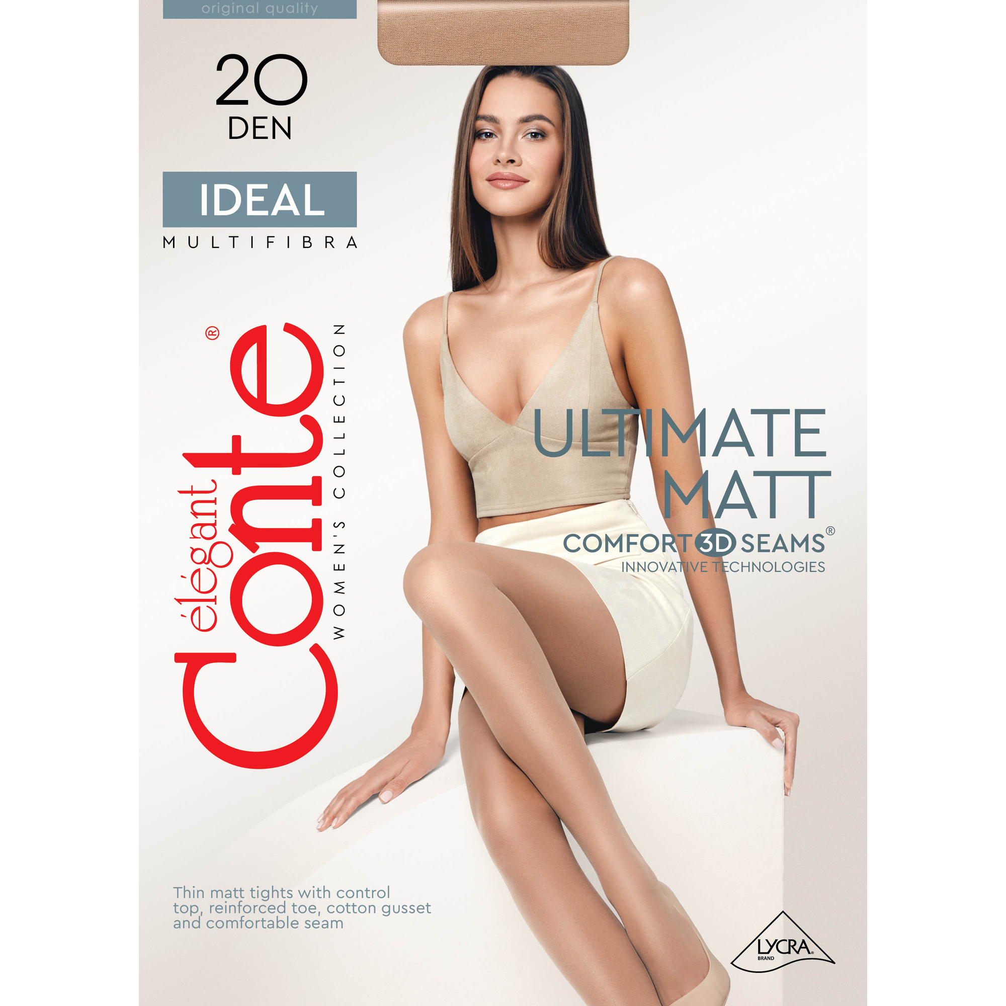 

Колготки женские Conte IDEAL 20 бежевые L, Бежевый, IDEAL 20