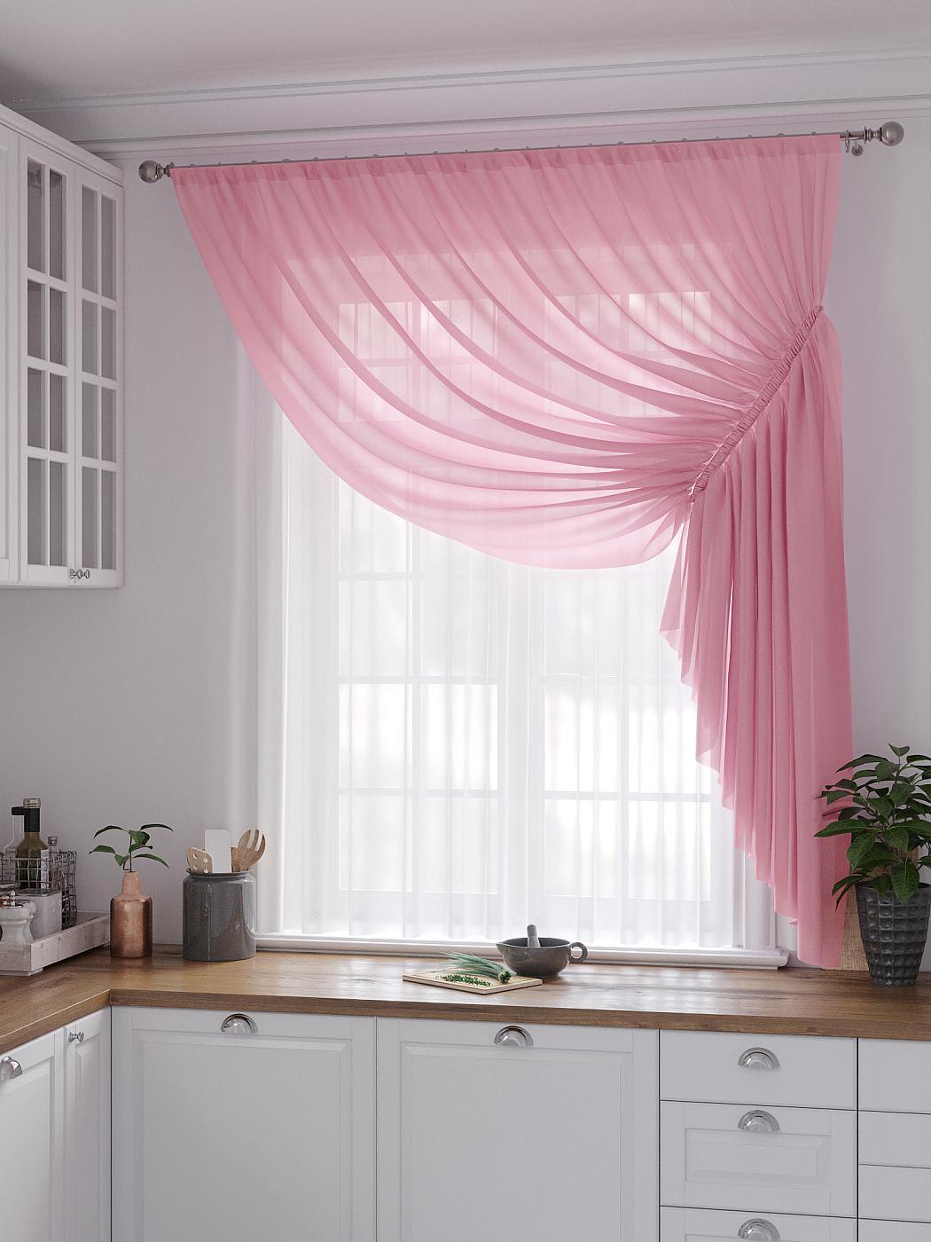 

Комплекты штор AT HOME Фуртадо (розовый) высота 180 см, ширина 300 см, Белый, 206885