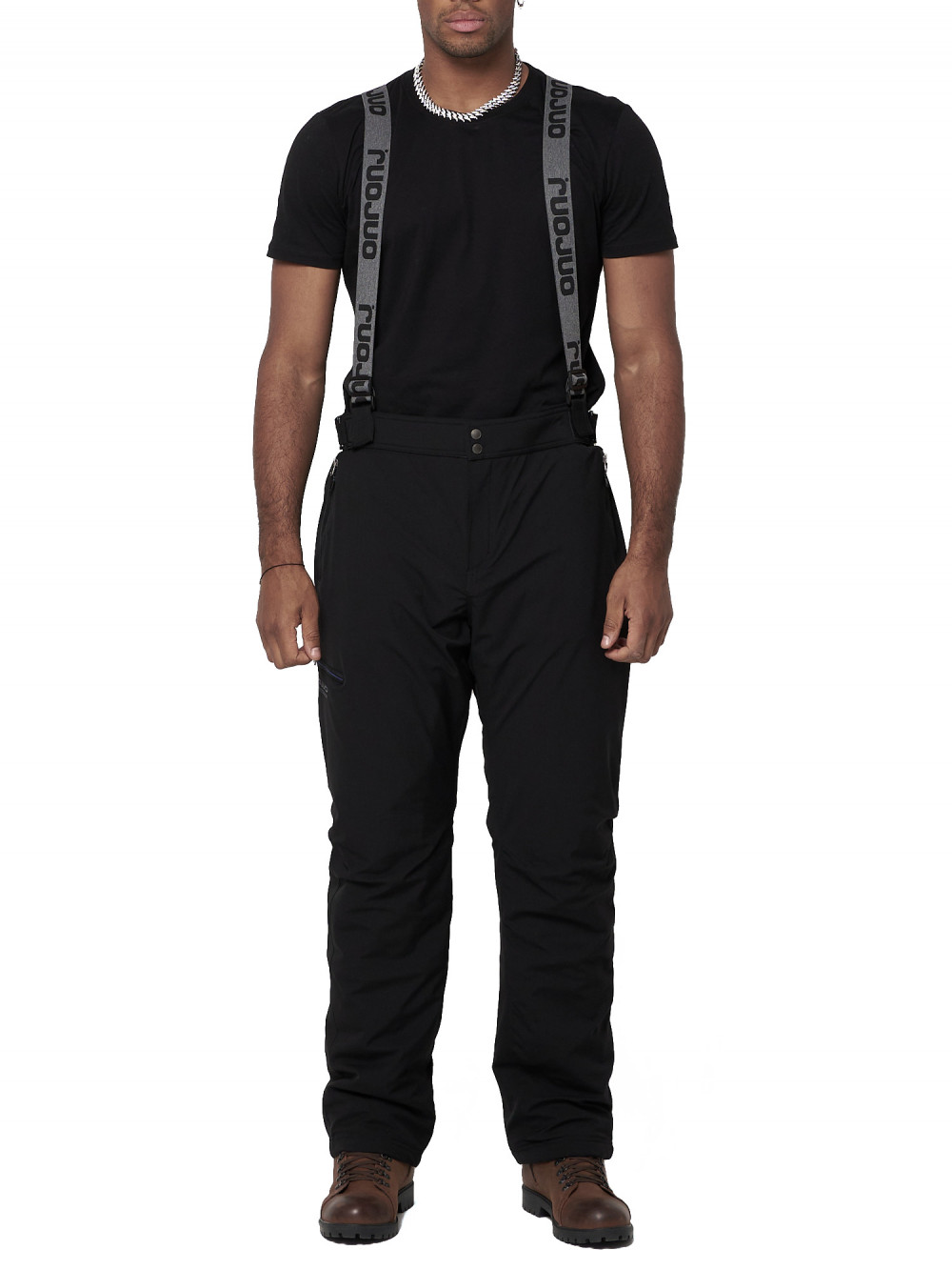 фото Полукомбинезон брюки горнолыжные мужские ad6621ch черного цвета, 52 nobrand