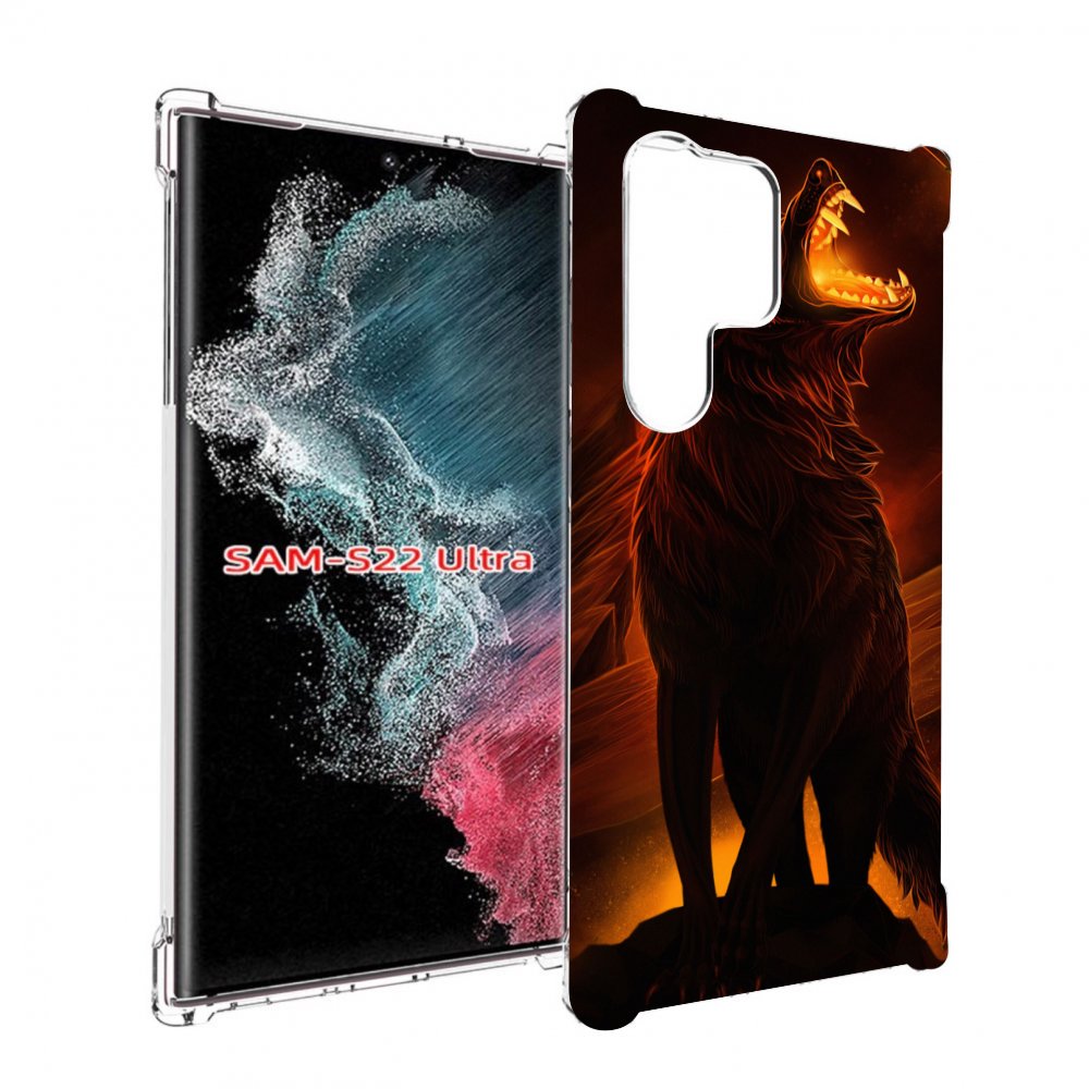 

Чехол MyPads волчара с огнем внутри для Samsung Galaxy S23 Ultra, Прозрачный, Tocco