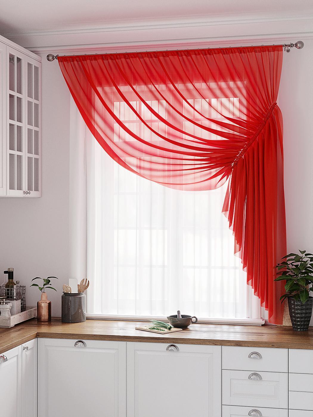 

Комплекты штор AT HOME Фуртадо (красный) высота 180 см, ширина 300 см, Белый, 206866