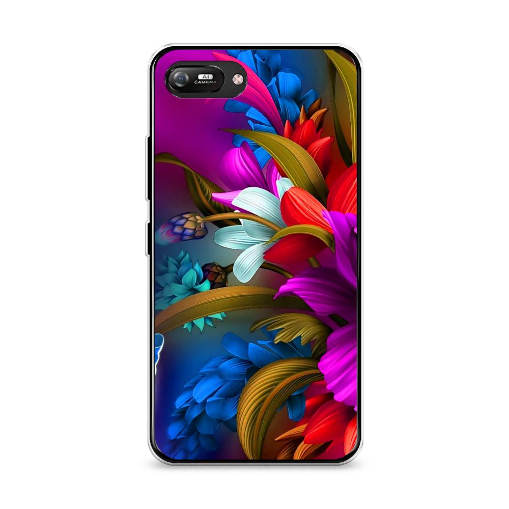 

Чехол на Itel A25 "Фантастические цветы", Фиолетовый;красный;синий, 3200950-2