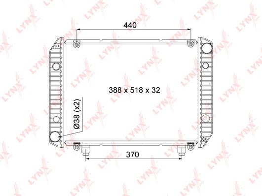 

Радиатор LYNXauto RB1158