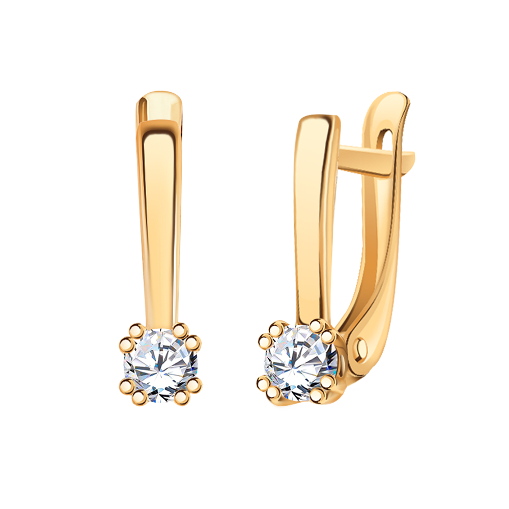 

Серьги из красного золота Golden Eagle 20850, фианит, 20850