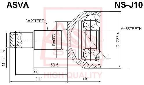 

Шрус ASVA NSJ10