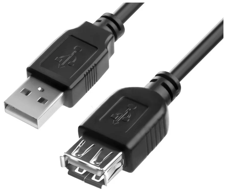 Кабель 4PH USB Type-A - USB Type-A вилка-розетка 18м черный 550₽