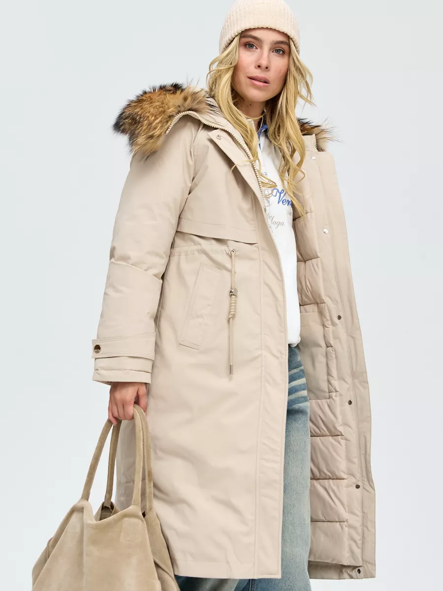 

Парка женская LAWINTER 83726 бежевая 40 RU, Бежевый, 83726