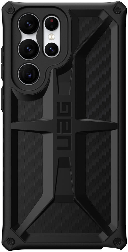 фото Чехол urban armor gear (uag) monarch series для galaxy s22 ultra, carbon fiber