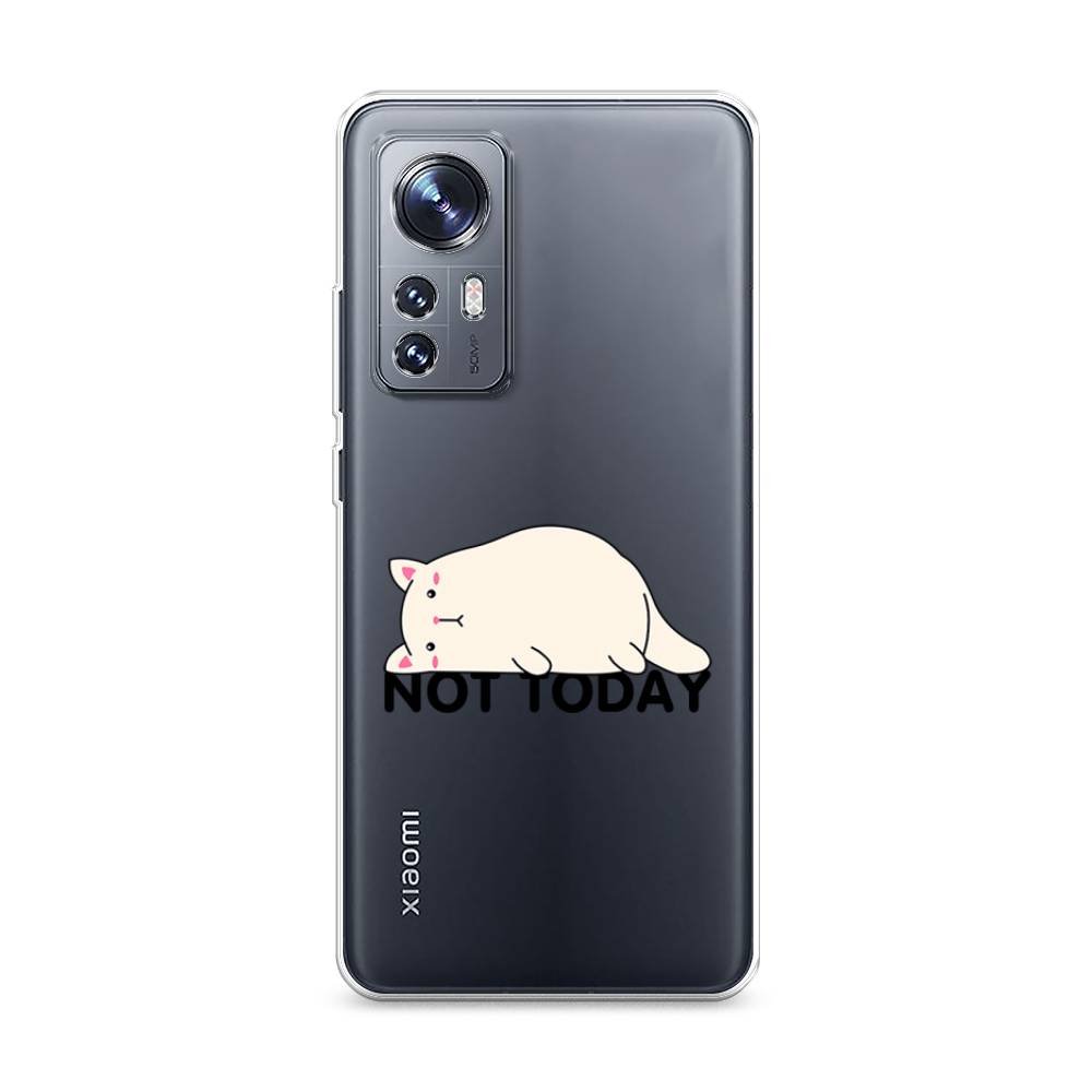 

Чехол на Xiaomi 12 "Cat not today", Белый;розовый;черный, 316050-1