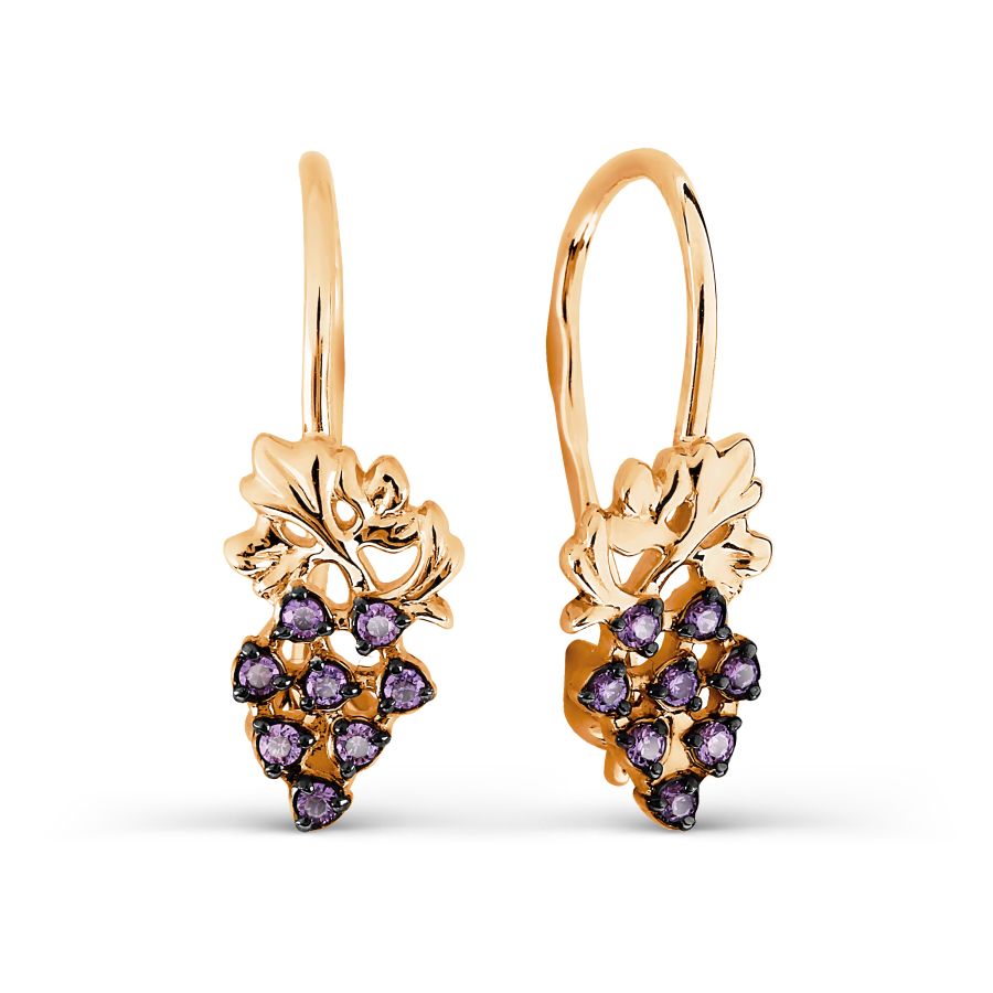 

Серьги из красного золота Golden Eagle ПТ142026821Г, циркон, ПТ142026821Г