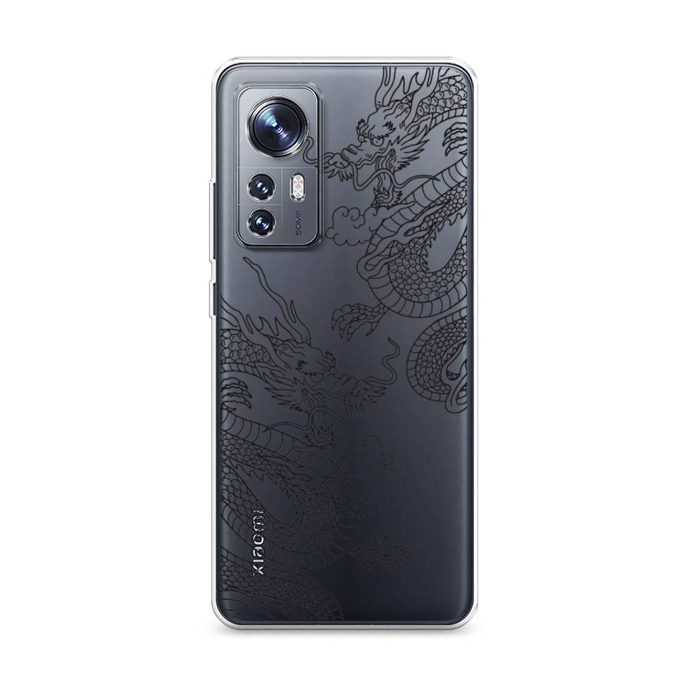 

Чехол на Xiaomi 12 "Два китайских дракона", Серый;черный, 316050-1