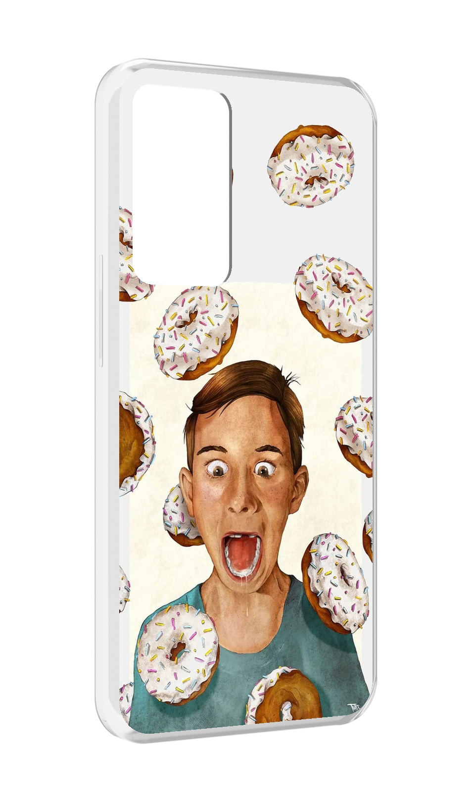 

Чехол MyPads Бешенные-пончики для OPPO Reno 8 Lite, Прозрачный, Tocco