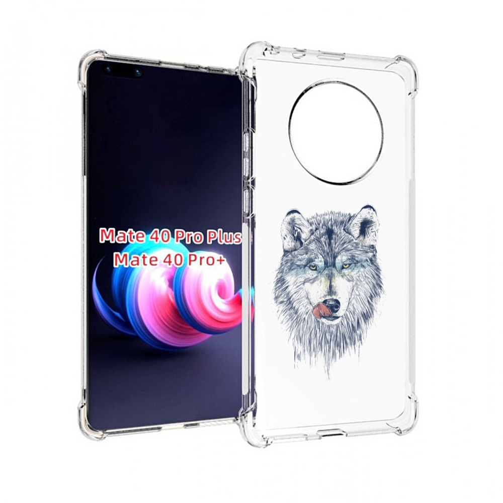 

Чехол MyPads голодный волк для Huawei Mate 40 Pro+ Plus, Прозрачный, Tocco