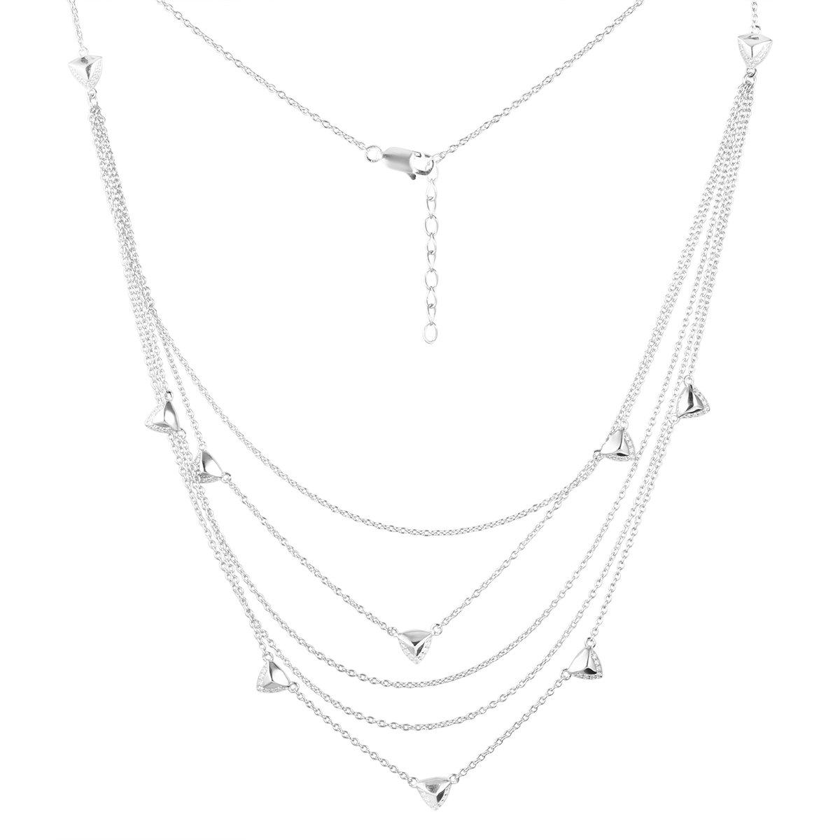 

Колье из серебра 42 см Balex Jewellery 9458910002, фианит, 9458910002