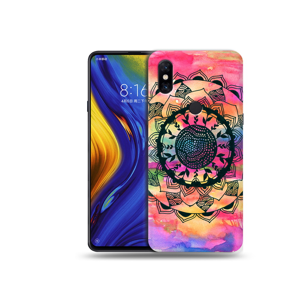 

Чехол MyPads Tocco для Xiaomi Mi Mix 3 яркая абстракция круглый цветок (PT119757.326.704), Прозрачный, Tocco