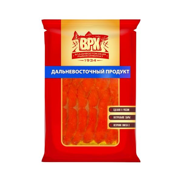 Нерка филе-ломтики ВРК холодного копчения в упаковке 125 г