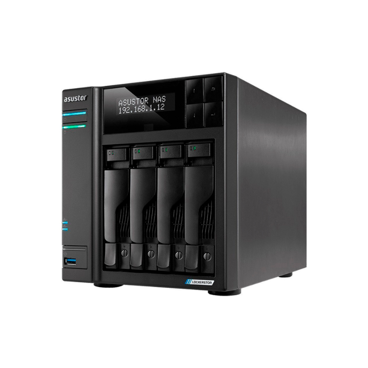 фото Сетевое хранилище данных asustor lockerstor 4 as6604t black