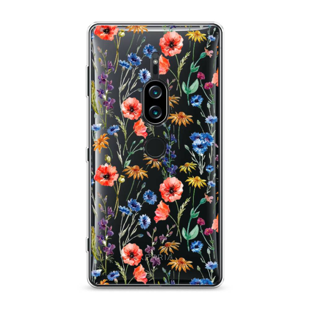 

Силиконовый чехол "Маки и васильки фон" на Sony Xperia XZ2 Premium, 53350-8