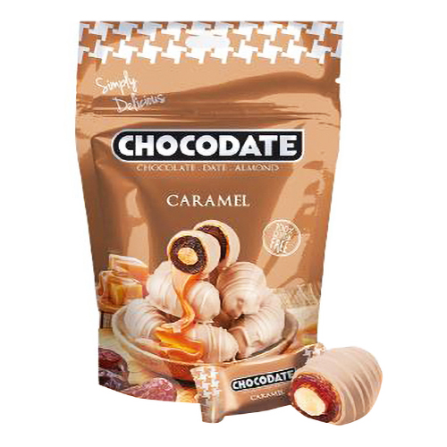Конфеты шоколадные Chocodate финики с миндалем и карамелью 100 г