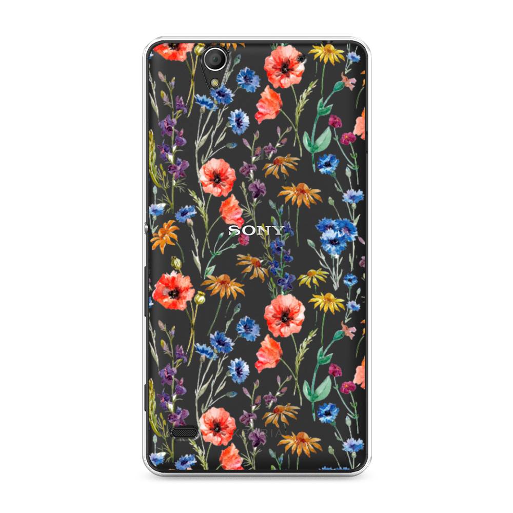 

Чехол Awog на Sony Xperia C4 "Маки и васильки фон", 52650-8