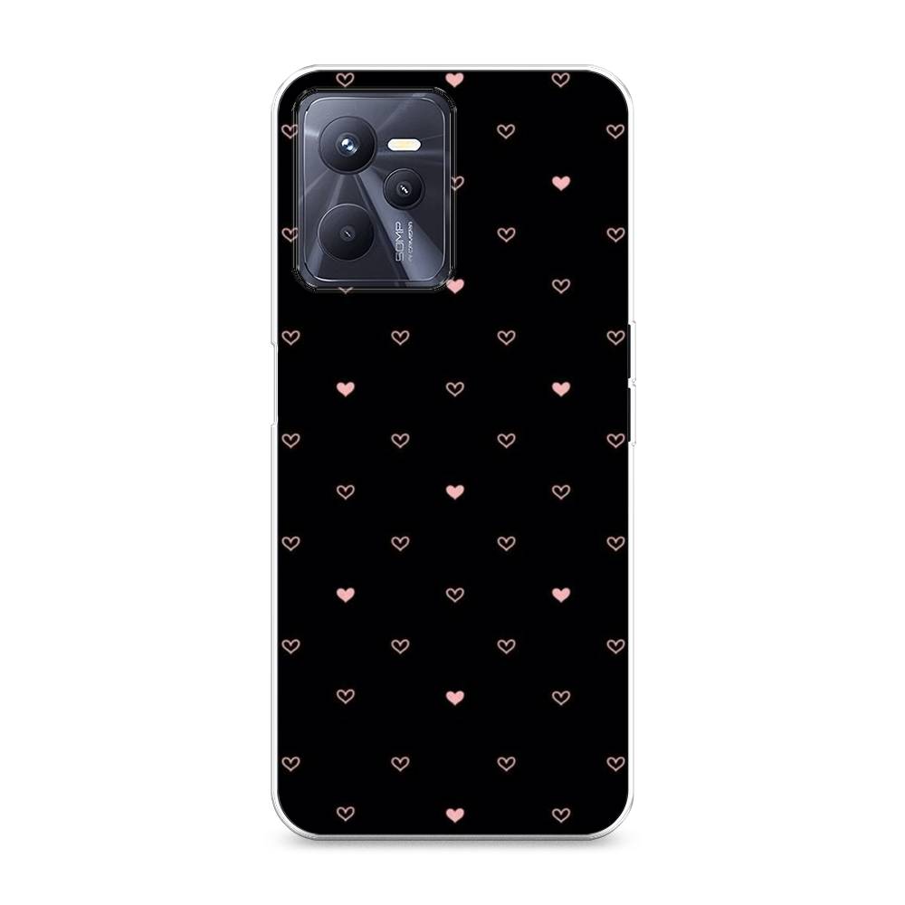 

Чехол Awog на Realme C35 "Черный фон и сердечки", Разноцветный, 259250-3