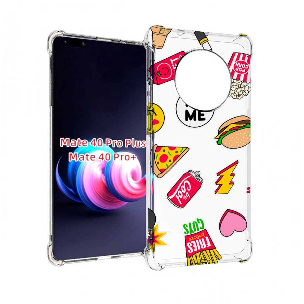 

Чехол MyPads фаст-фуд для Huawei Mate 40 Pro+ Plus, Прозрачный, Tocco