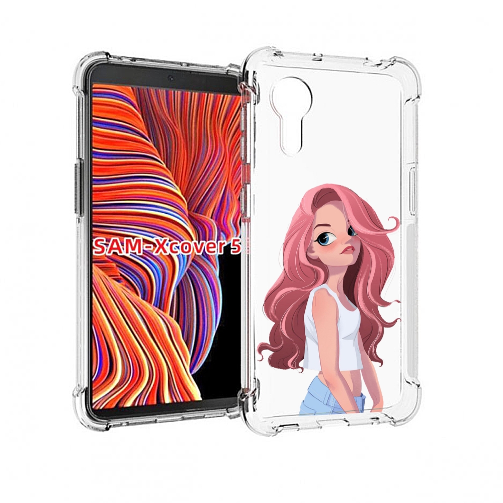 

Чехол MyPads Мультяшный-арт-девушки женский для Samsung Galaxy Xcover 5, Прозрачный, Tocco