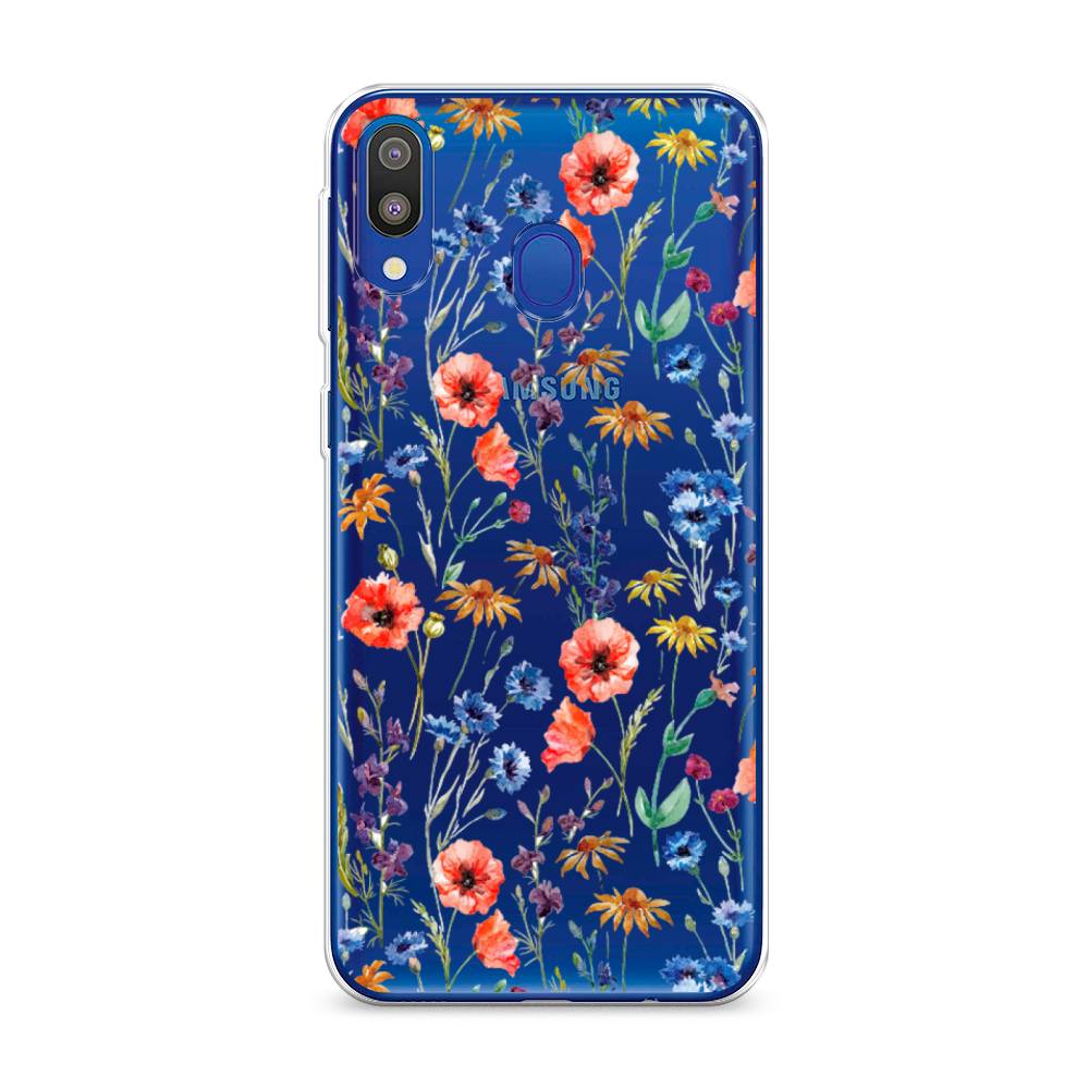 

Чехол Awog на Samsung Galaxy M20 "Маки и васильки фон", 27450-8