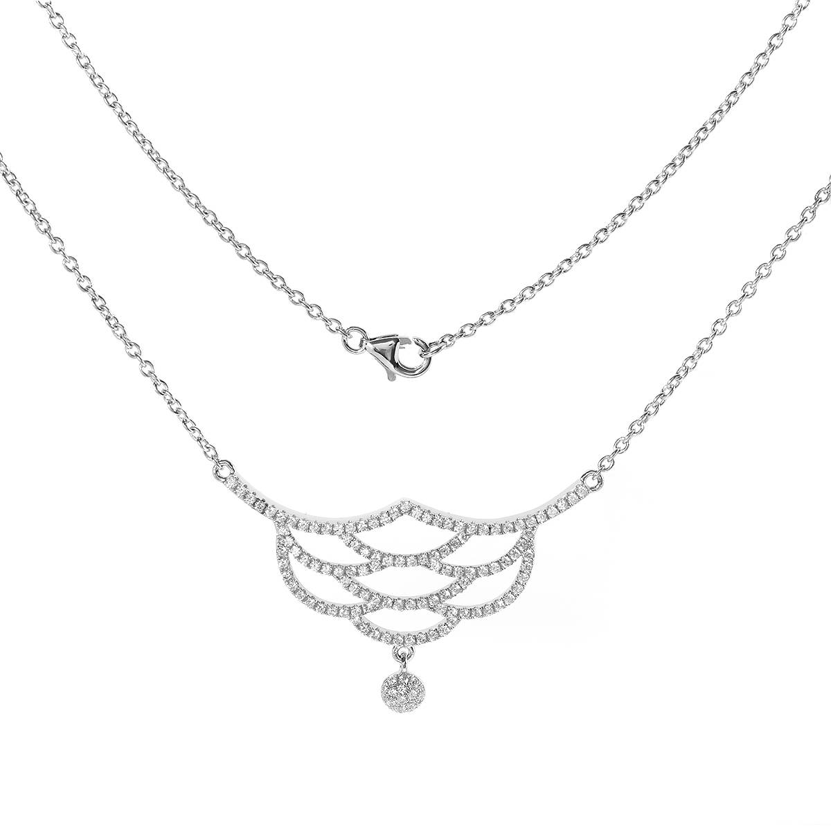 

Колье из серебра 40 см Balex Jewellery 9418910320, фианит, 9418910320