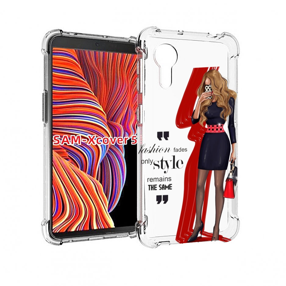 

Чехол MyPads Модная-девушка женский для Samsung Galaxy Xcover 5, Прозрачный, Tocco