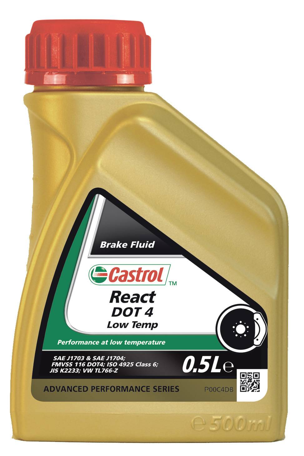 Жидкость тормозная castrol react dot 4 low temp 0.5 л  4672850062