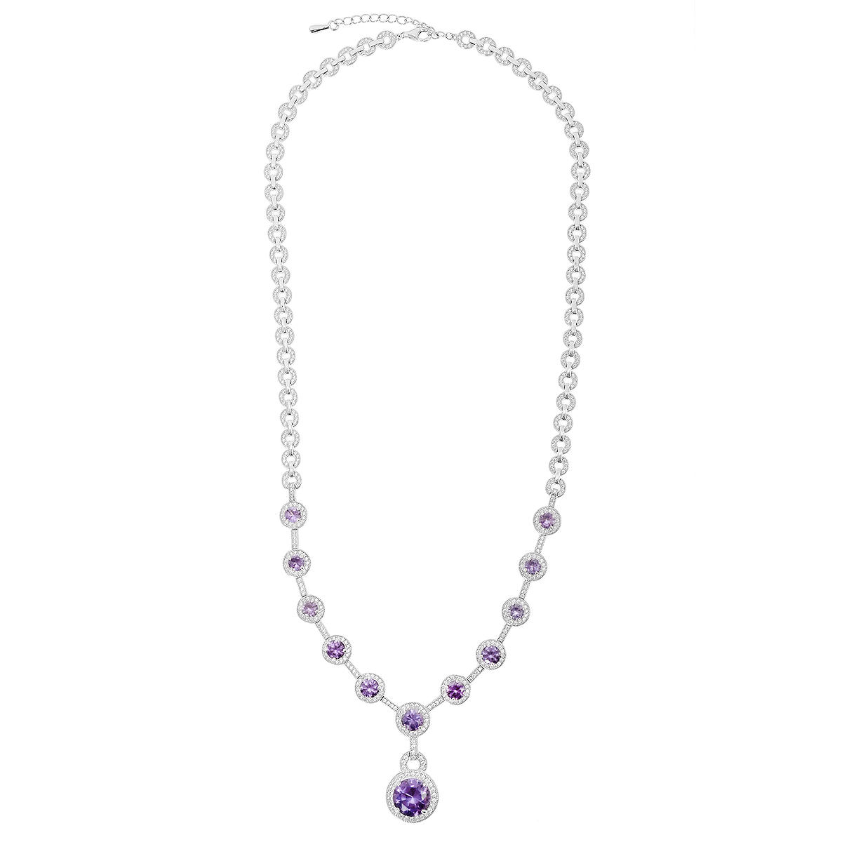 

Колье из серебра 45 см Balex Jewellery 9405937490, фианит, 9405937490