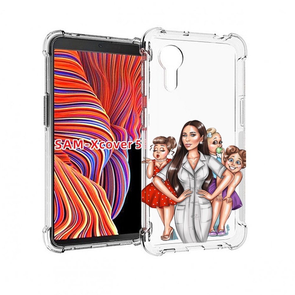 

Чехол MyPads Милые-дамы женский для Samsung Galaxy Xcover 5, Прозрачный, Tocco