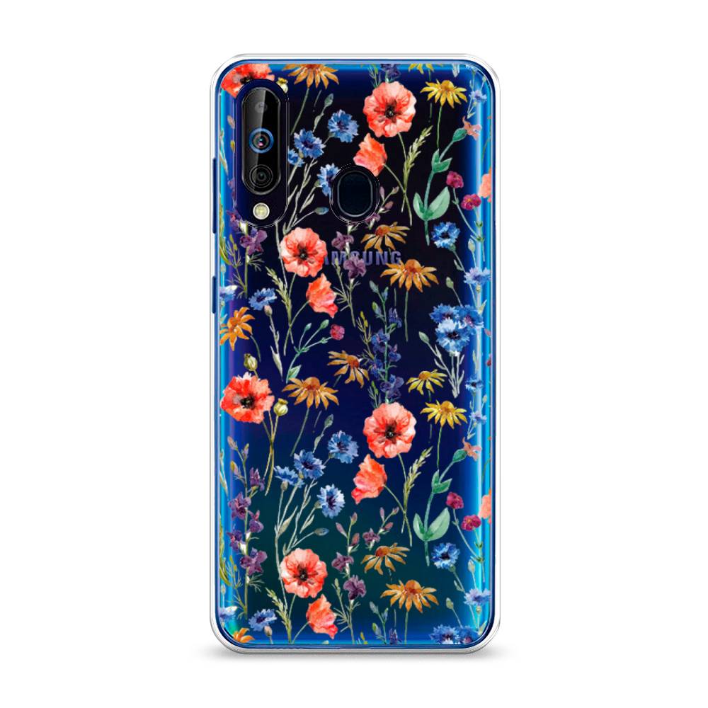 

Чехол Awog на Samsung Galaxy A60/M40 "Маки и васильки фон", 28250-8