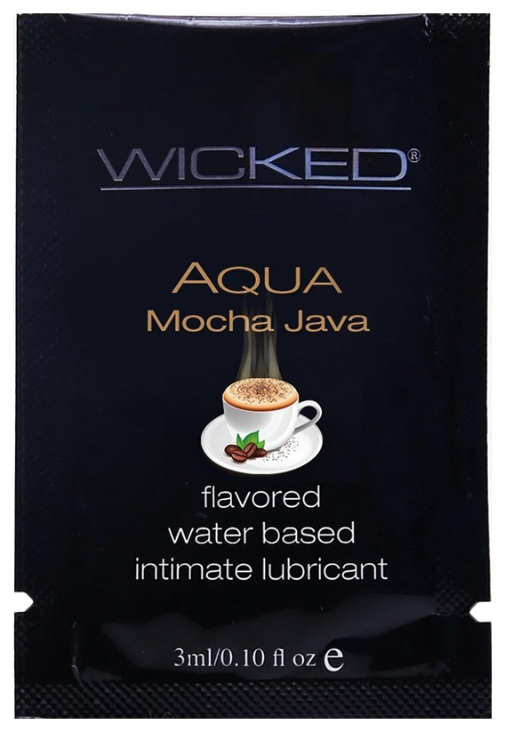 фото Лубрикант со вкусом кофе мокко wicked aqua mocha java 3 мл. 195211