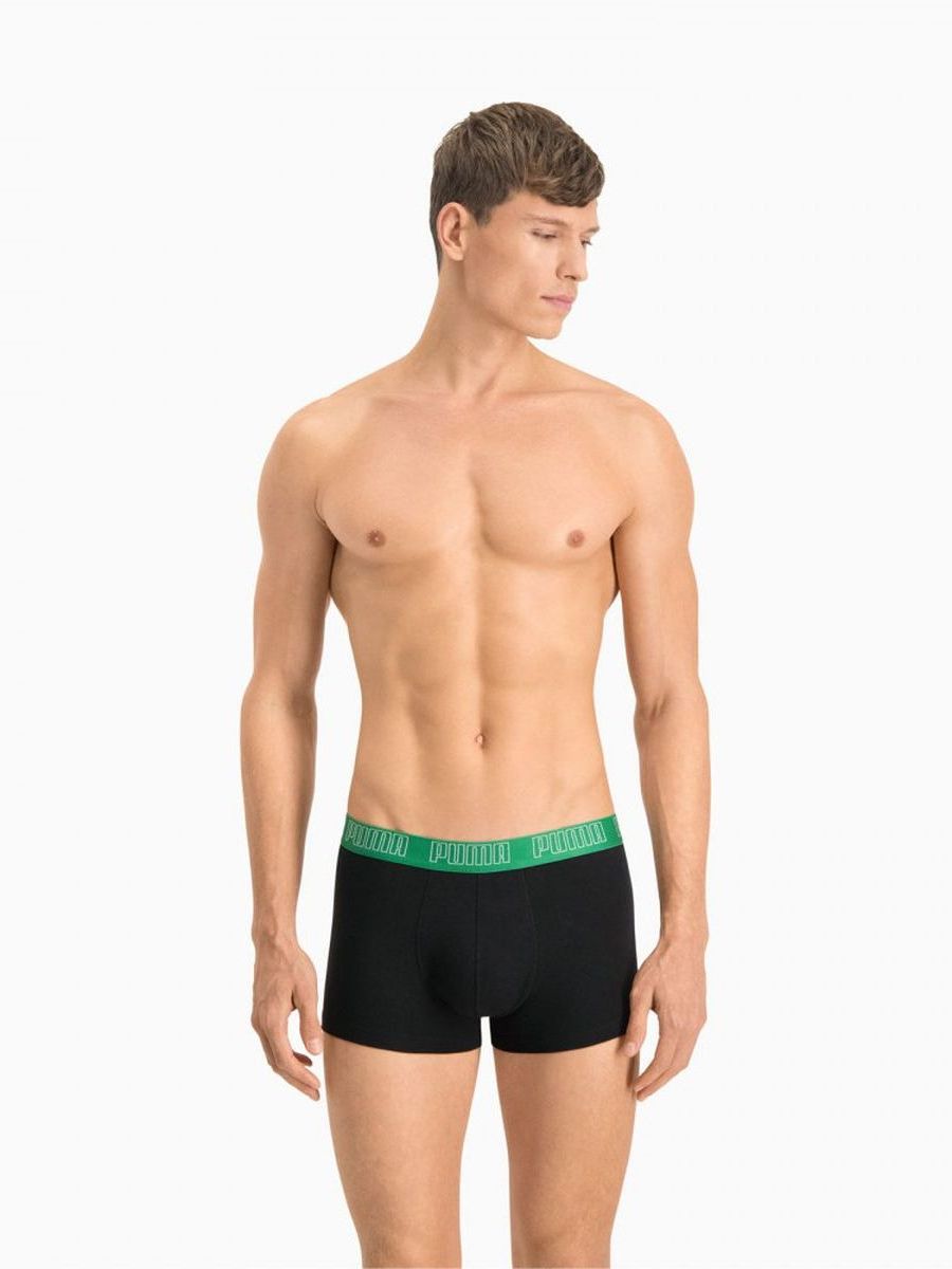 

Комплект трусов мужских PUMA 93501504 зеленых M 2 шт., Зеленый, Basic Trunk 2P