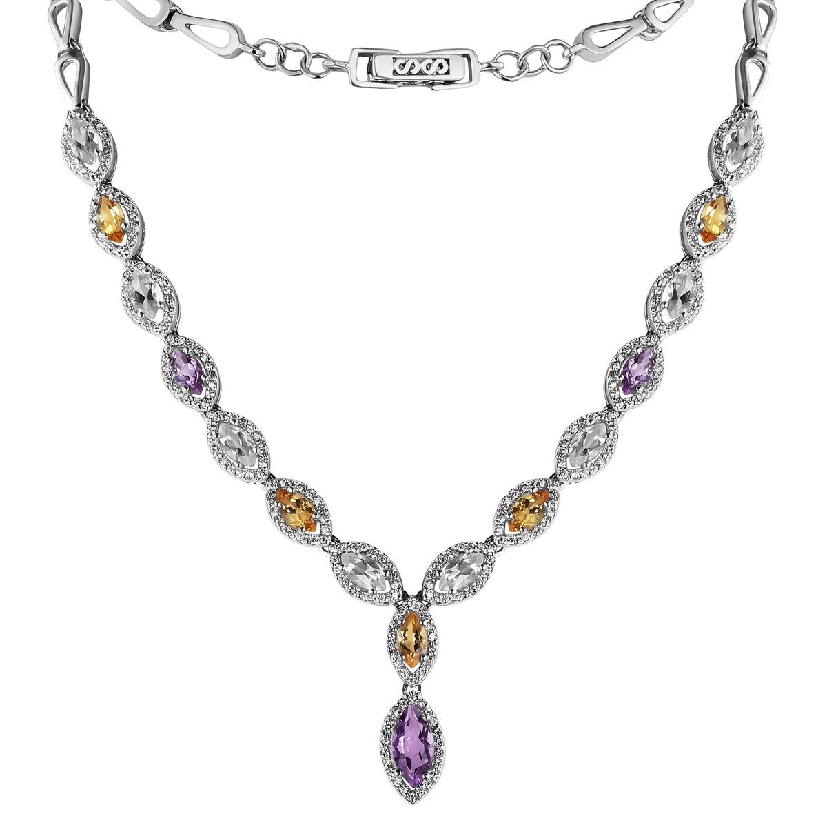 

Колье из серебра 45 см Balex Jewellery 9405836628, аметист, 9405836628
