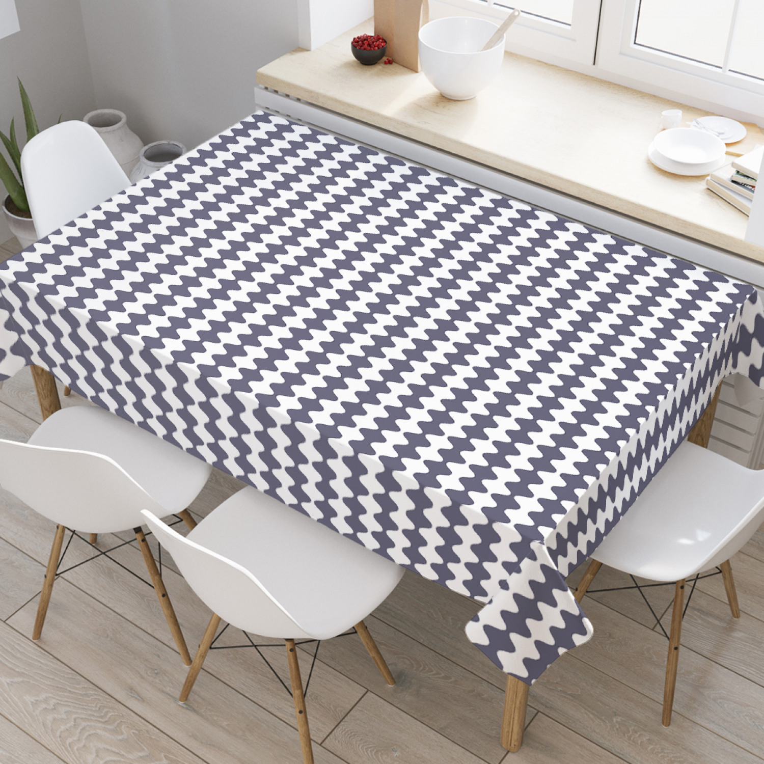 

Скатерть прямоугольная JoyArty "Простая абстракция" из оксфорда, 180x145см, Белый, Простая абстракция