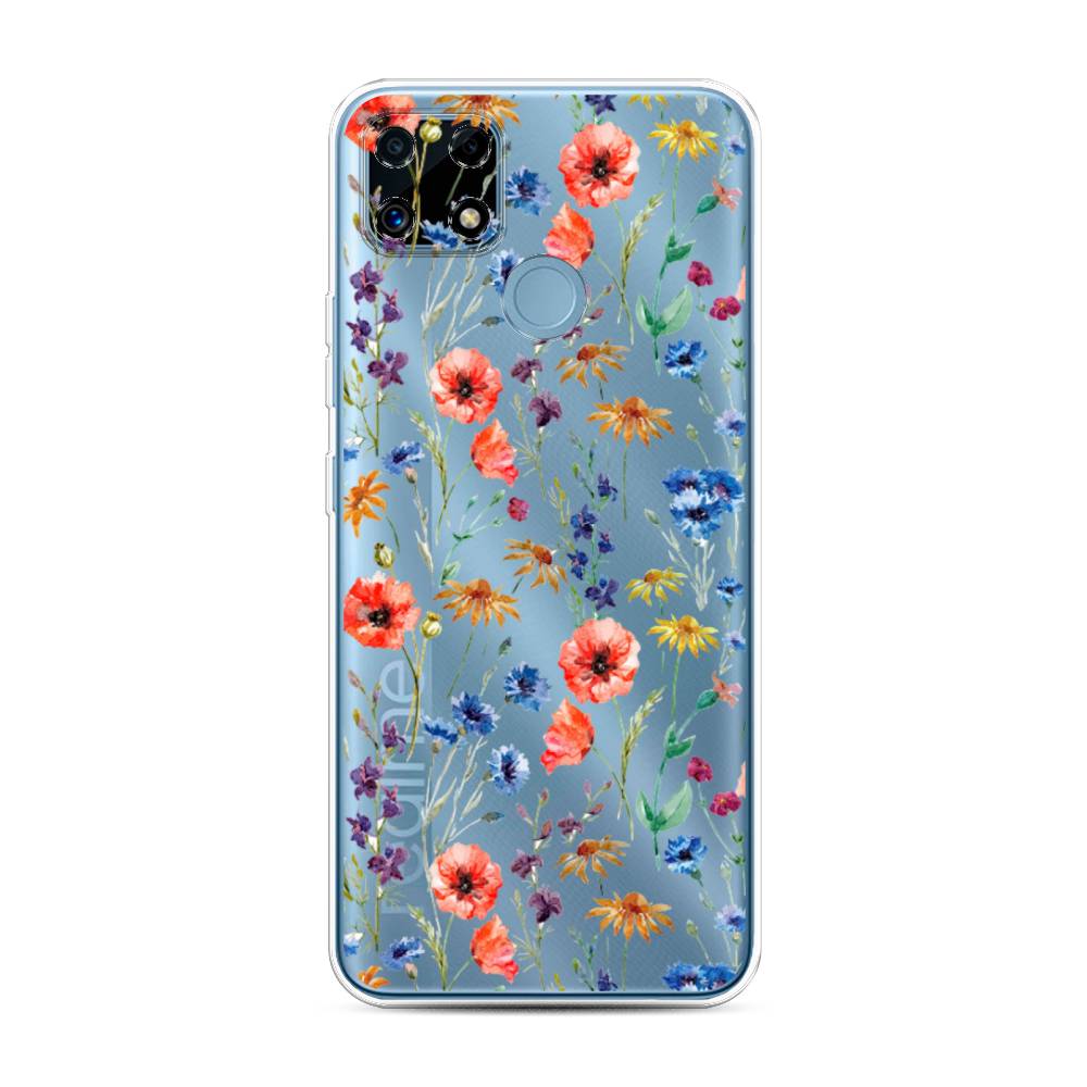 

Чехол Awog на Realme C25/C25s "Маки и васильки фон", 257450-8