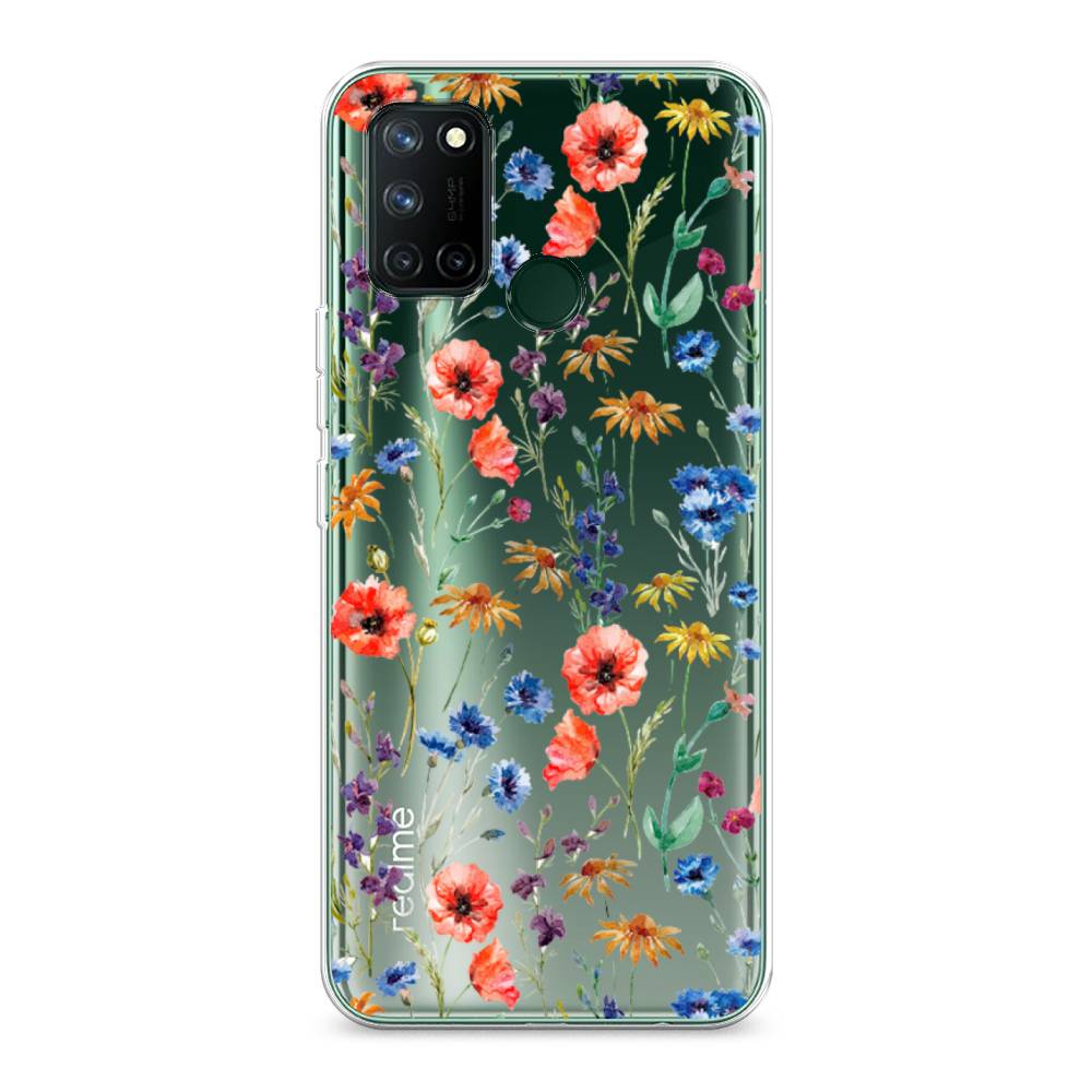 

Чехол Awog на Realme 7i "Маки и васильки фон", 253950-8