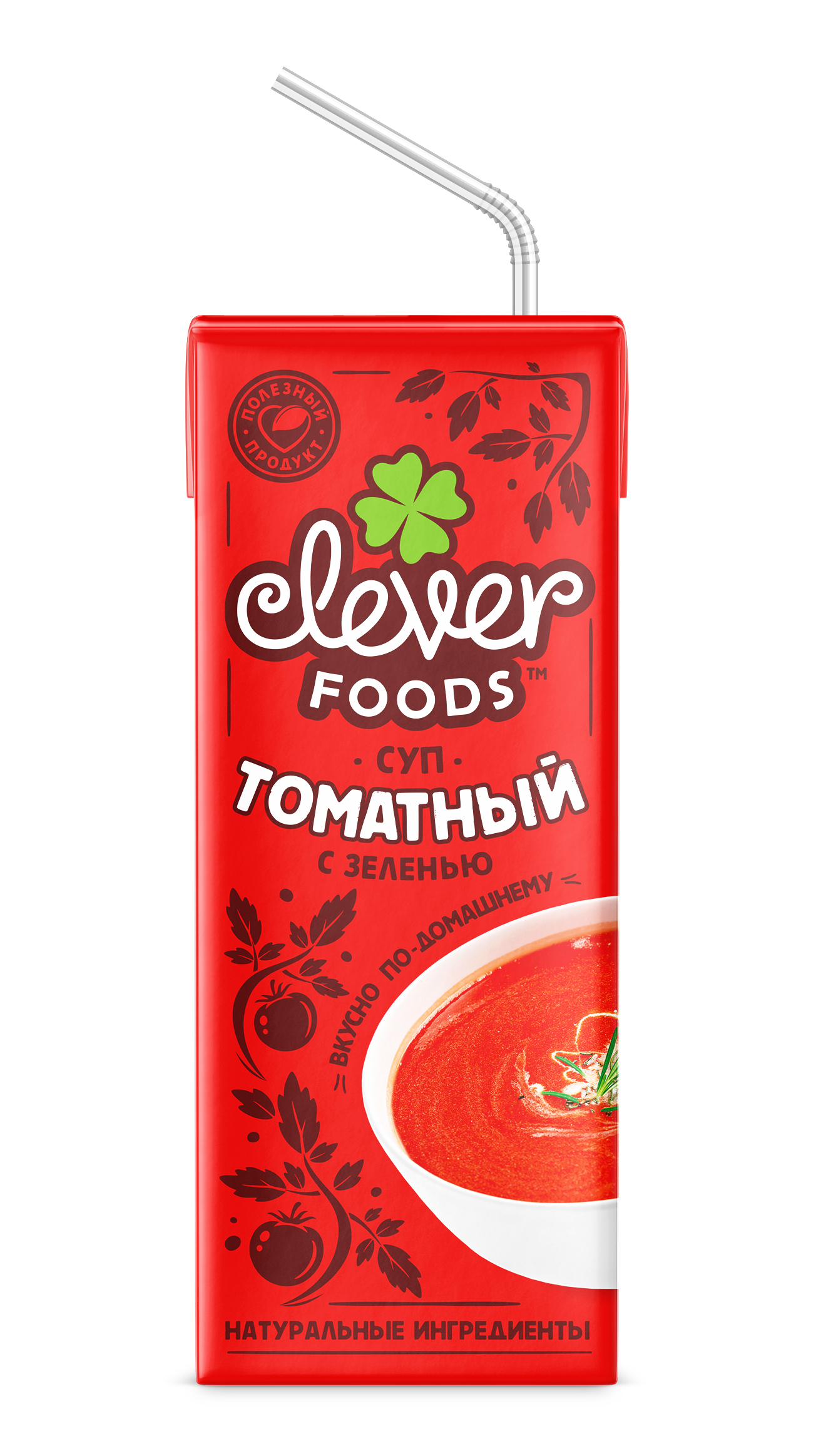 Суп Clever Foods томатный с зеленью стерилизованный 200 мл 60₽