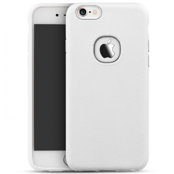 

Силиконовый чехол с имитацией кожи iPaky для iPhone 6/6s, Белый, iPaky