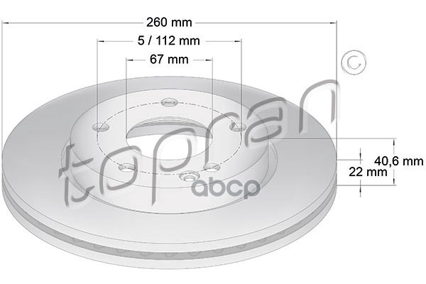 

Диск Тормозной (Замена Для Hp-400849755) topran арт. 400849001