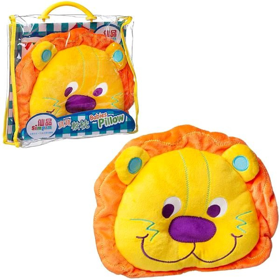 фото Детская подушка merx львенок, 28х7х29 см, в сумочке merx limited