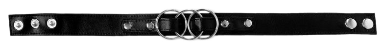 фото Короткий черный чокер с 3 кольцами 192857 джага-джага