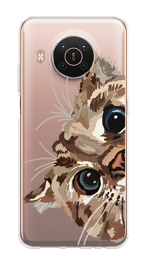 

Чехол на Nokia X20"Любопытный кот", Коричневый;синий;черный, 124250-1