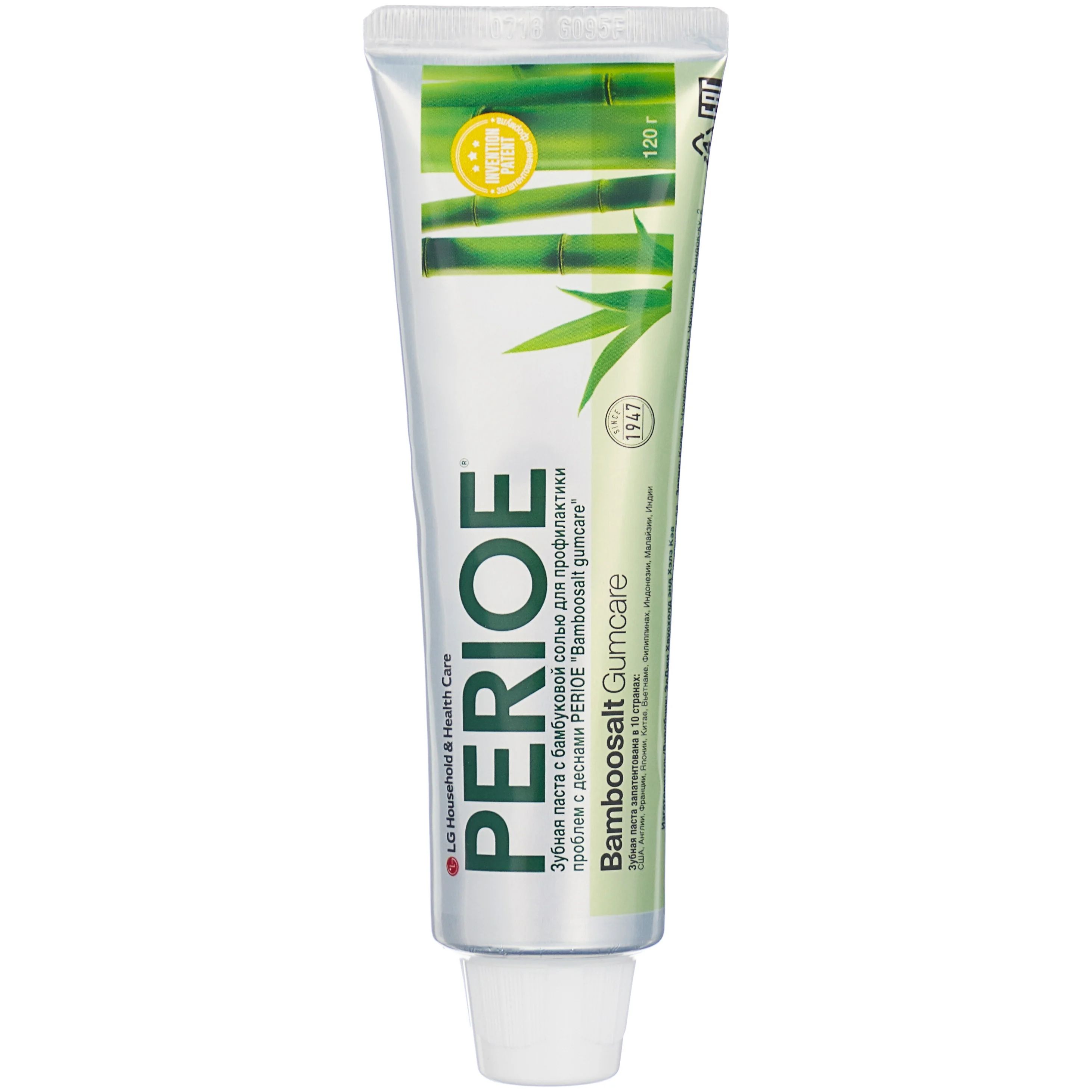 Зубная паста Perioe Bamboosalt Gumcare 120 г зубная паста perioe clinx cooling mint против образования зубного камня 100 г