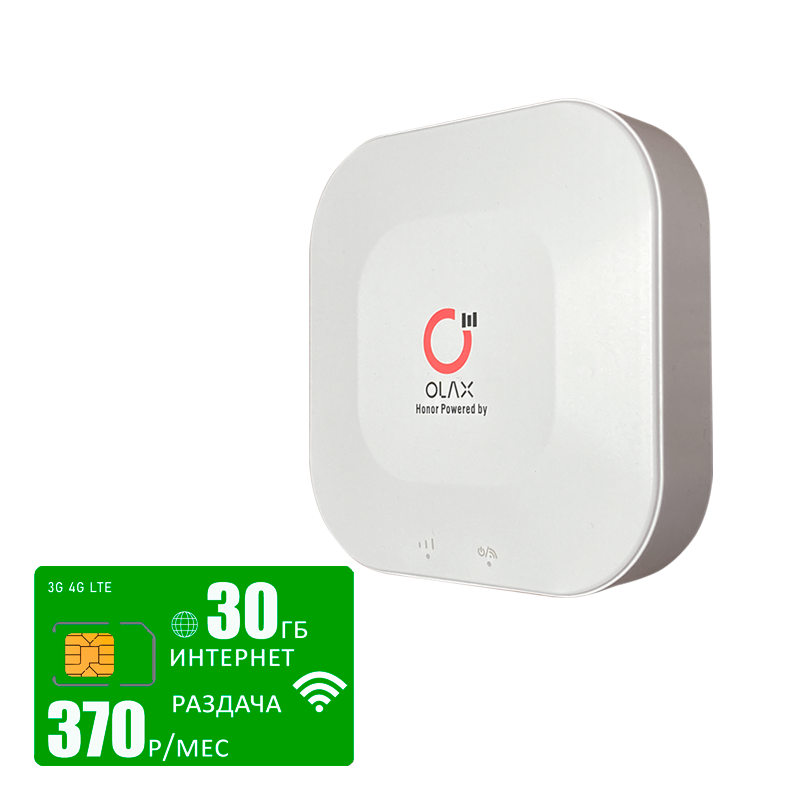 

Wi-Fi роутер Olax mt30 (olaxMT30-mega-30gb-pro-sb), Белый, mt30