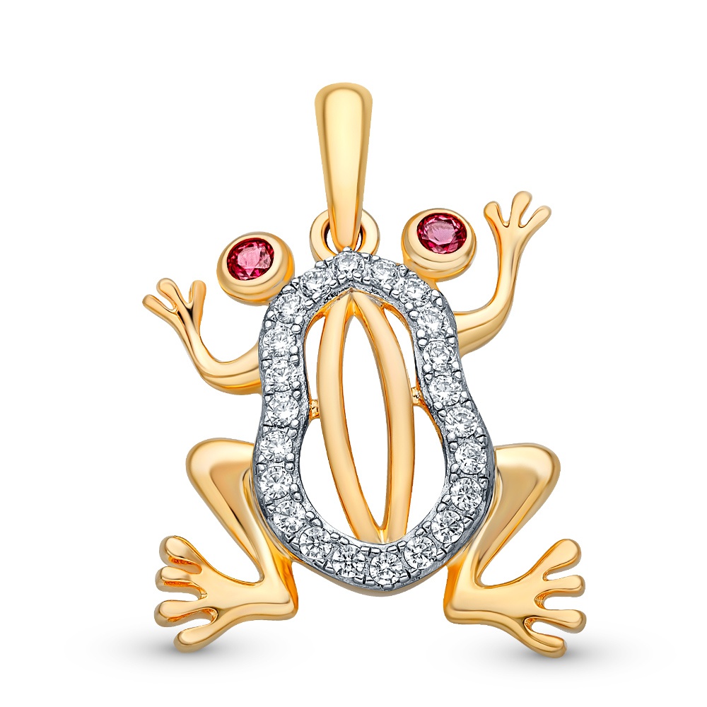 

Подвеска из серебра с рубином, фианитом 585Gold 703005951, 703005951