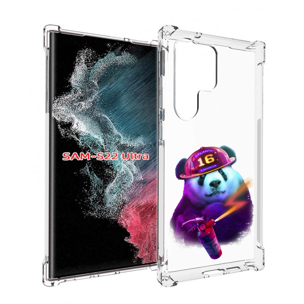 

Чехол MyPads Яркая панда детский для Samsung Galaxy S23 Ultra, Прозрачный, Tocco